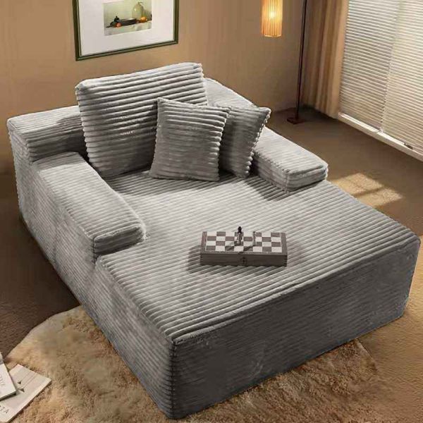 Wholesale Modern Modular Convertible Leisure Lazy Sofa Vacuum-Packed Boneless Fabric Sponge Compressed Sofa Bed for Villa