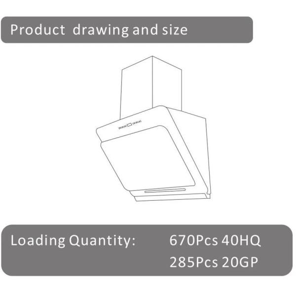 Strong Suction Smoke Exhaust Under Cabinet Range Hoods 900mm Length
