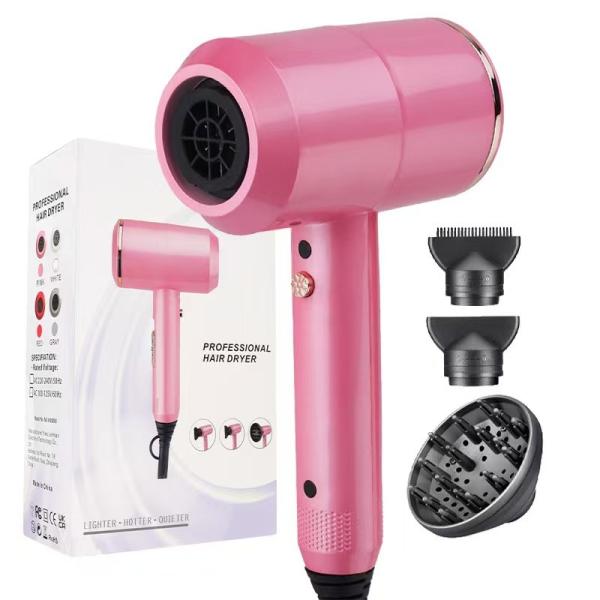 1500w Professional Negative Ion Hair Dryer Strong AC Motor Hair Care Household With 3 Air Nozzles For Curly Hair