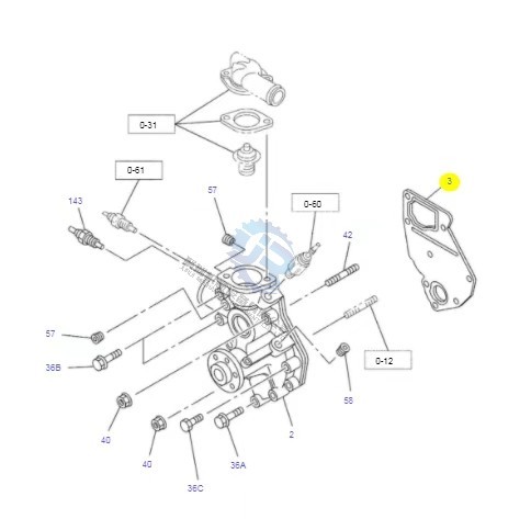 Vi8972895430 Sk75-8 Excavator Engine Parts Water Pump Gasket
