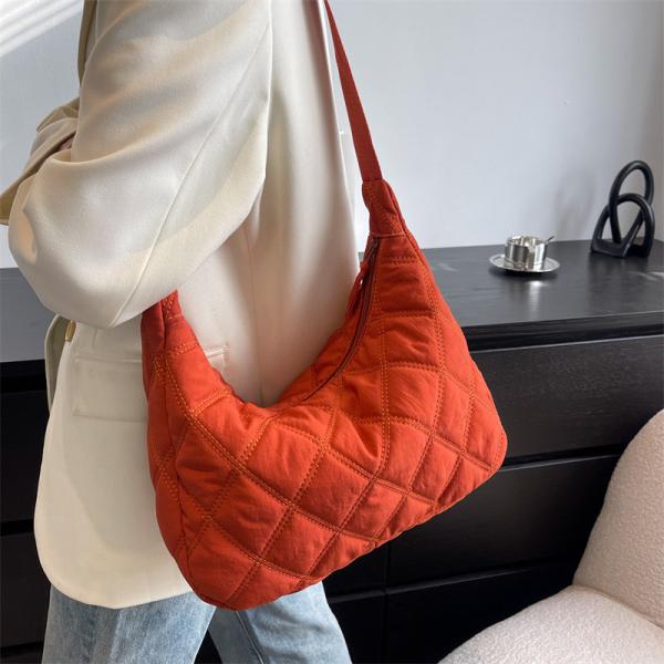 Winter messenger bag women dumpling bag lightweight small shoulder armpit  bag