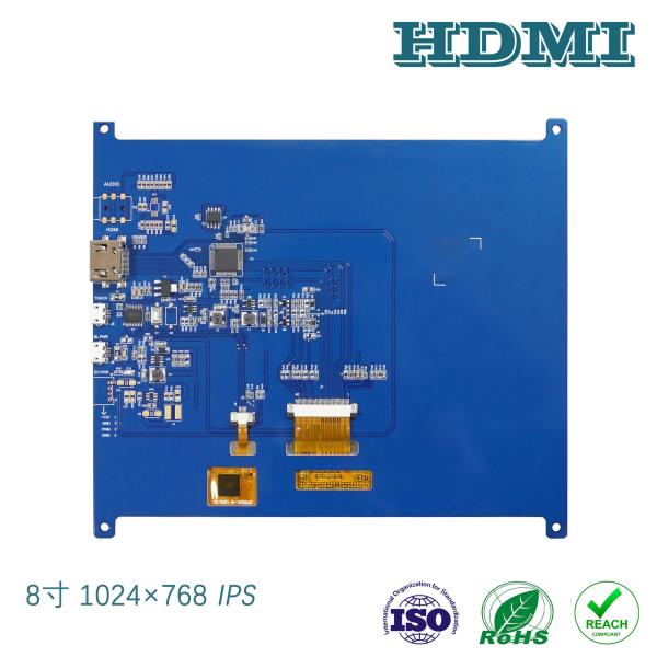 Module d'affichage TFT de 8 pouces, avec PCBA et panneau tactile, 1024X768 HDMI Interface 750c/D