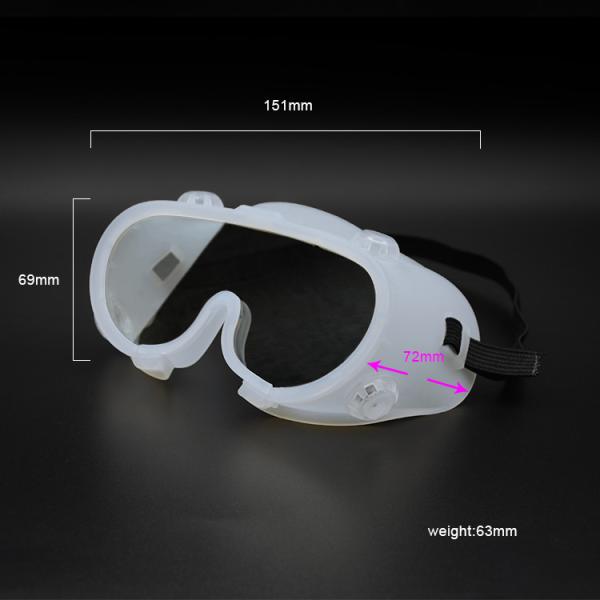 Anti Fog Reusable Safety Goggles Static Resistant With Black Adjustable Strap