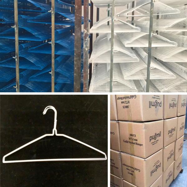 Laundry Industry Steel Coat Hangers , Commercial 20.5cm Strong Metal Hangers