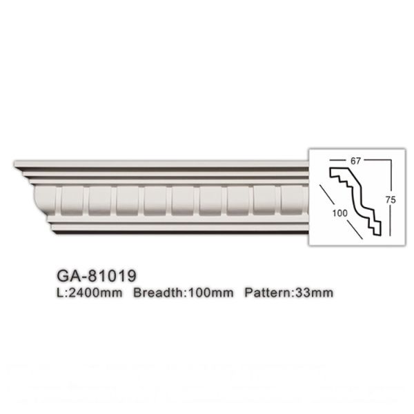 Waterproof Eco-friendly Polyurethane Foam Cornice Easy To Install for Home Decor
