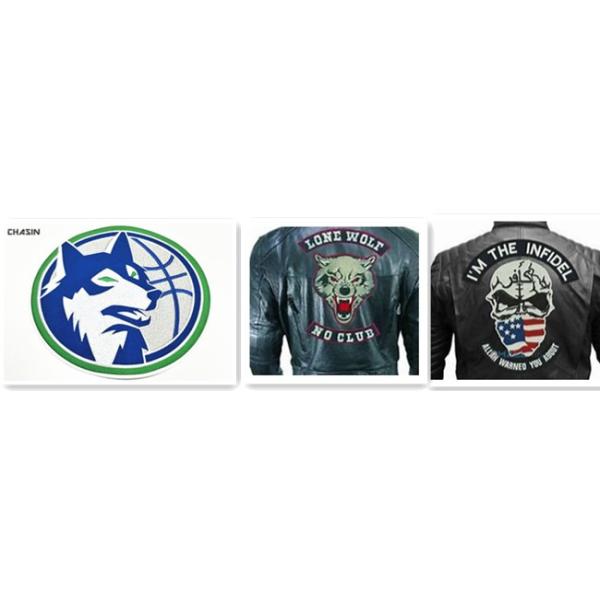 Большая вышивка одежды латает жару - загерметизируйте диаметр логотипа волка 9 дюймов