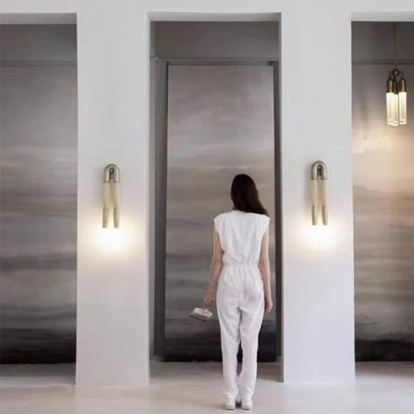 Copper Decor LED  Bedroom Corridor Hotel Living Dining Room Horsehair Sconce Wall Lamp  (WH-VR-148)