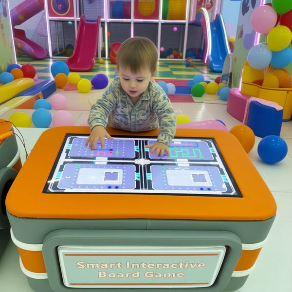 Multi-Touch Screen Interactive Game Table for Kids with Educational Animation Display and 970mm*608mm*500mm Size