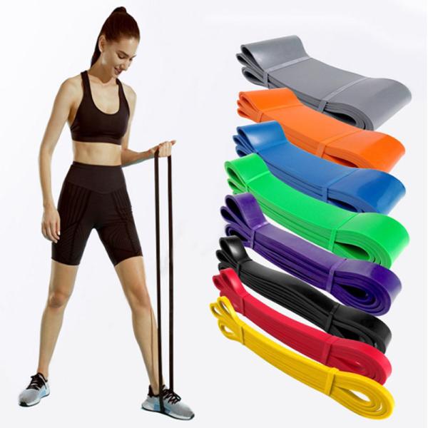 64mm Workout Pure Latex Loop Resistance Bands Set 2080mm For Gym Fitness