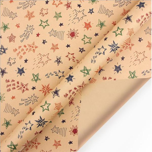 Многофункциональный подарок Xmas рождества Брауна Kraft создает программу-оболочку крен 50X70CM бумаги