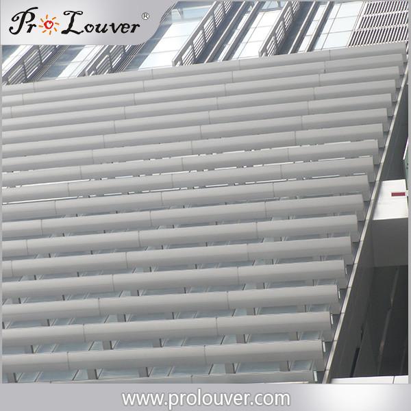 Exterior Aerofoil Aluminum Airfoil Louvers Sun Control Horizontal louver For Building facades