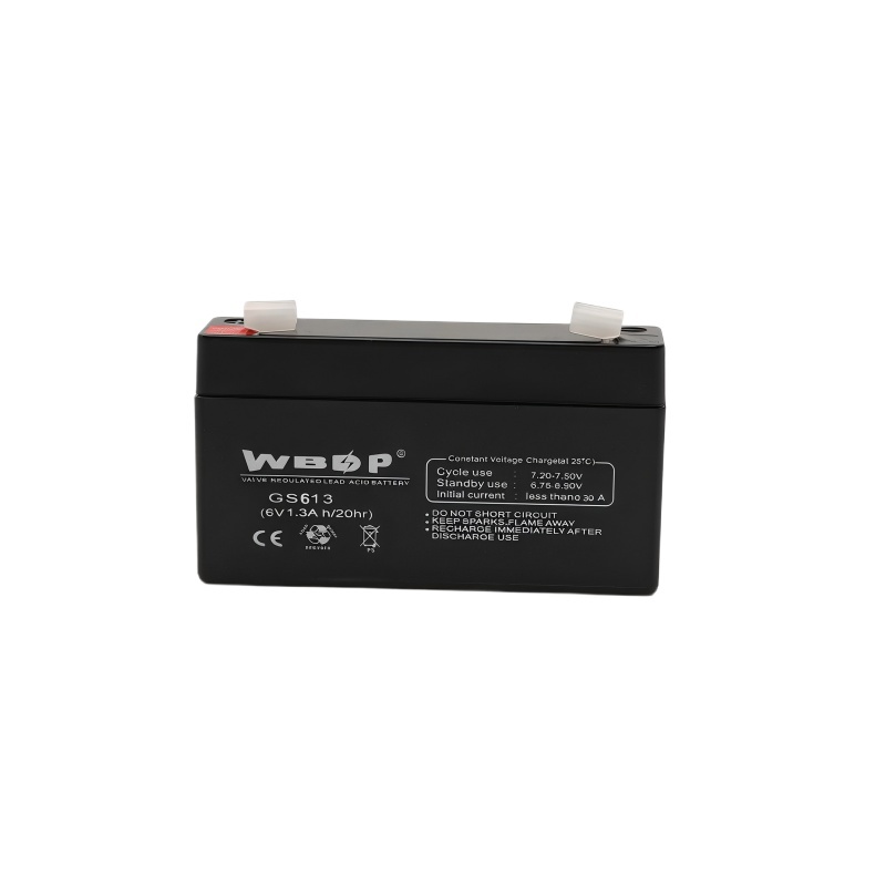 Maintenance Free 6V 1.3Ah Rechargeable Battery AGM Emergency Light Battery Customizable