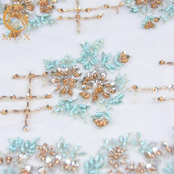 Материал шнурка популярной ширины ткани 140cm шнурка Sequin Handmade зеленый