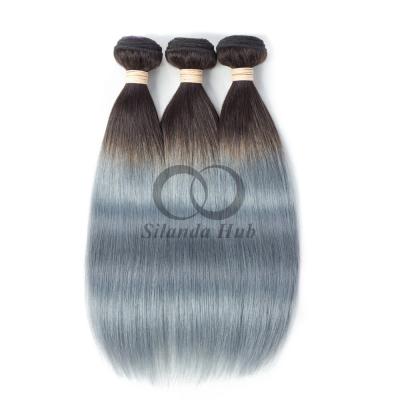 #T1B/Grey Straight Remy Human Hair Bundles Sew In Weave Bundles Brazilian Bundle Deals