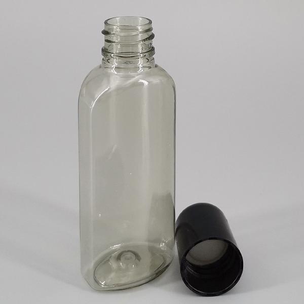 Garrafa vazia do aperto 50ml de Clear Black 37*26*80mm
