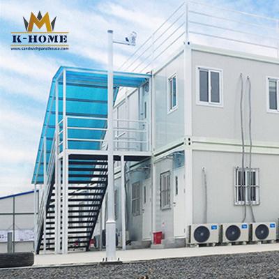 Casa de painel portátil do sanduíche do escritório pré-fabricado modular do recipiente