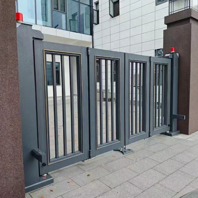 Automatic Telescopic Gate Electric Retractable Industrial Sectioned Sliding Gates for Apartment & Outdoor Use Trackless Design