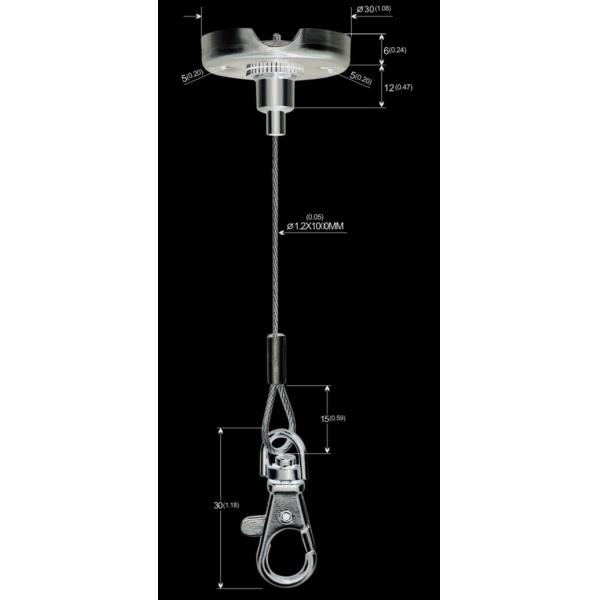 Набор регулируемого подвеса провода высоты вися гибкий для 400 панелей СИД С 400