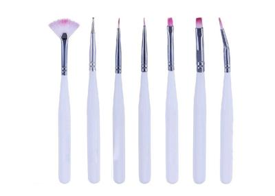 Professional Fine Thin Nail Art Brush , 7 Piece Coloured Gel Nail Art Pen At Home
