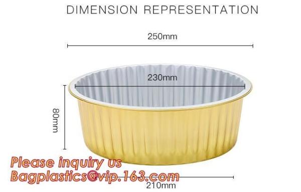 Aireline Rectangle Shaped, Disposable Aluminum Foil Pan, Take-Out Food Containers, Foil Cake Cup