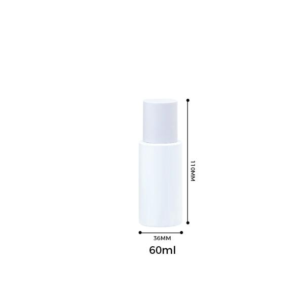 Custom PET Plastic Cosmetic Bottle 80ml with Screw Cap