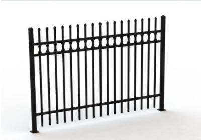Crimped Spear Steel Picket Crimped Spear Fencing Panels 4 Horizontal Tube