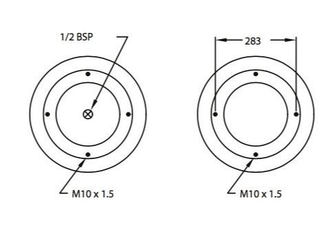 Firestone Air Bag Kit W01-R58-4075 Air Bag Helper Springs 14 1/2 X 2 DUNLOP SP 257