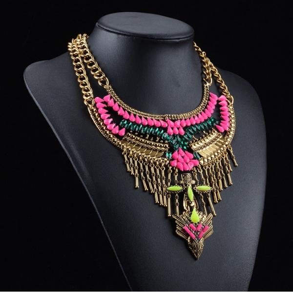 2015 new design hot sale factory wholesale fashion statement necklace, OEM necklace for wo