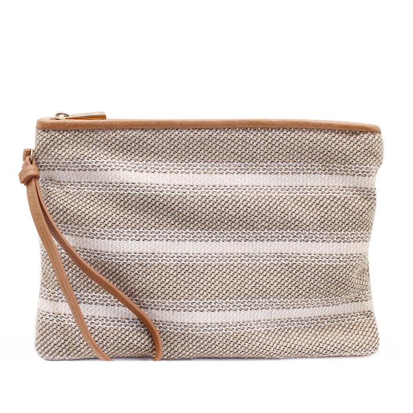 Europe 2016 new women handle bag striped knit wrist portable Clutch