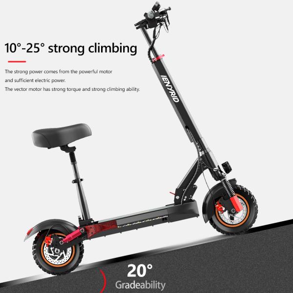 Max Speed 40km/h Gradeability 10-25degrees 2 Wheel Kick Folding Foldable E Scooter for Men