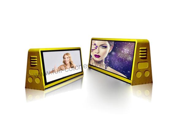 Double Sided Led Taxi Top Advertising Sign 5mm Pixels Waterproof Eye - Catching