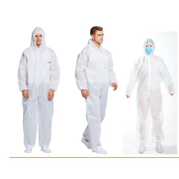 Unisex Disposable Protective Coverall , Disposable Body Suit For Factory Staff