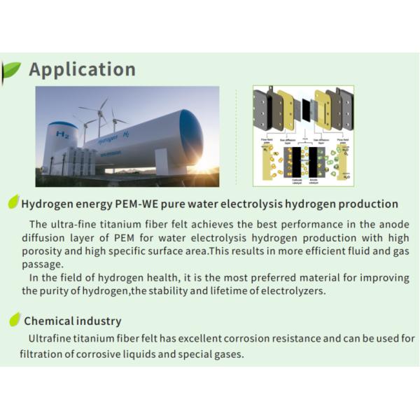 Высокой эффективности корозия титана волокна металла штрафа ультра пористым чувствуемая волокном анти-