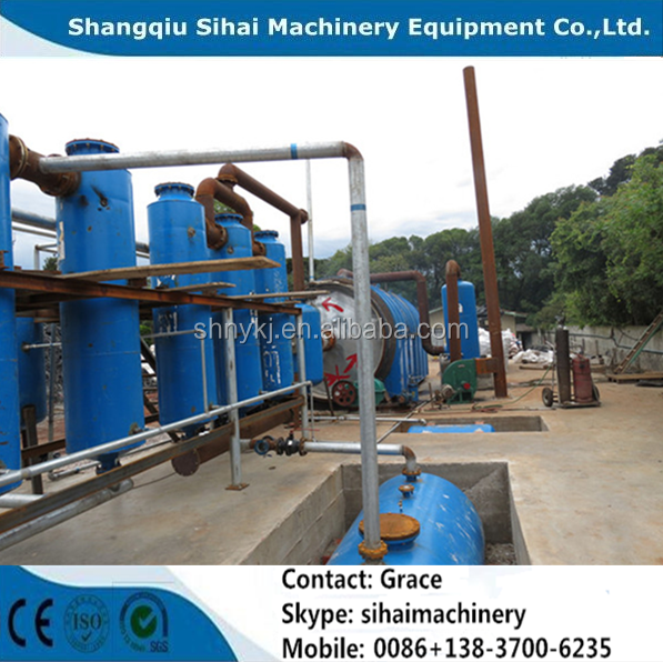 Бесплатная установка отходов шины для переработки в дизельное пиролизное предприятие для производства дизельного топлива