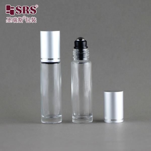 Glass Aluminum Wall Roll On Bottle For Personal Care 10ml Capacity Customizable Color / Logo Anti Acne