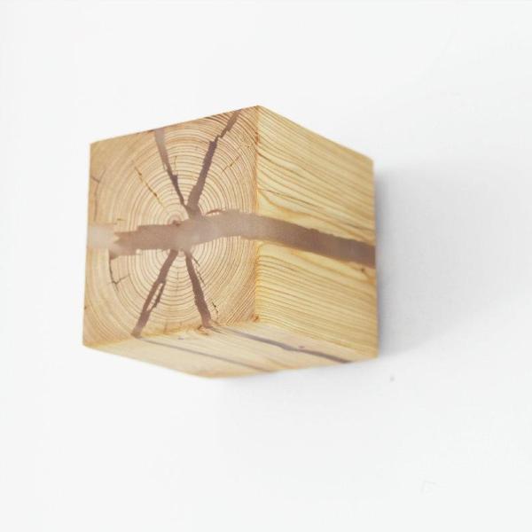 Loft Industrial Retro Indoor home decor Wall light cube wood wall lamp (Wh-VR-94)