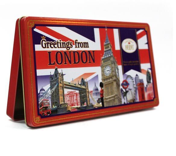 Colorful premium seamless rectangular chocolate tins