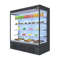 Refrigerador de ar de garrafa de supermercado personalizado Refrigerador aberto de vários andares com sistema plug-in