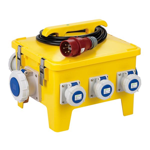 Yellow Mobile Portable Electrical Distribution Box Shock Resistant PE Enclosure