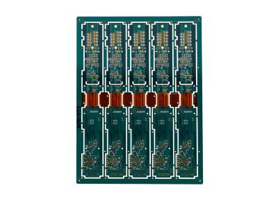 6 Layer Green Polyimide Fast Turn Rigid Flex PCB TG150 1.6mm For 3D Stereo