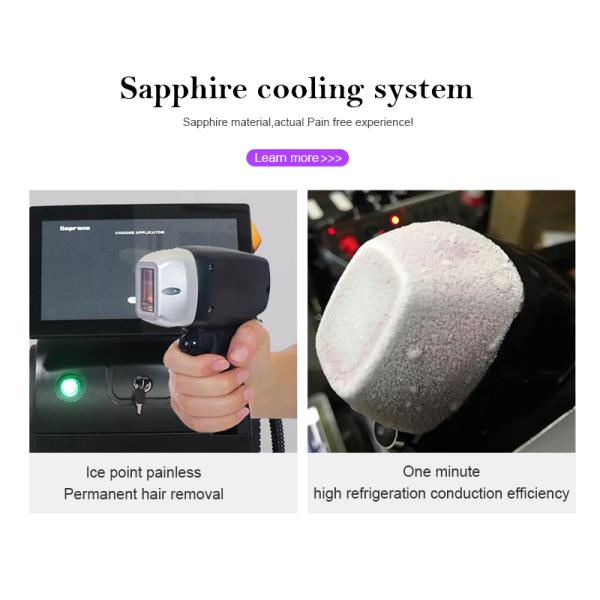 High Quality 755 810 1064 Intelligent Painless Titanium Upgrade Ice Laser Hair Device Diode Laser Hair Removal Epilation