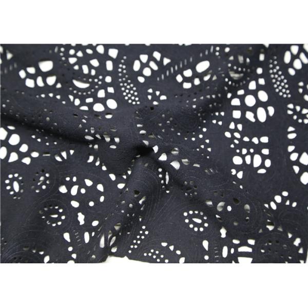 Punched Soft Faux Leather Fabric , Ladies Garment Polyurethane Faux Leather