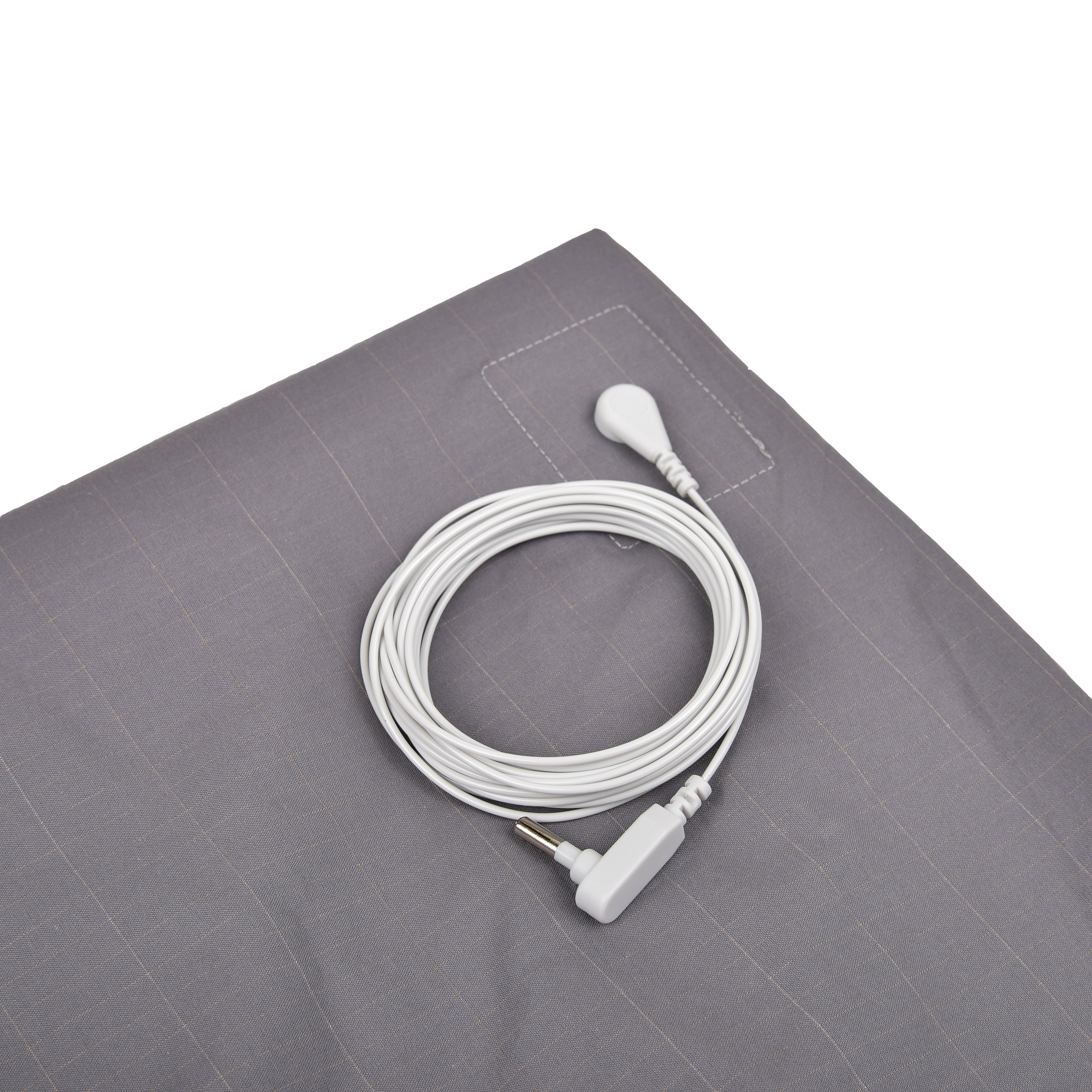 Maxsharer New Earthing Grounding Fitted Sheet Silver and Cotton Material Earthing Bed Sheets with Cord
