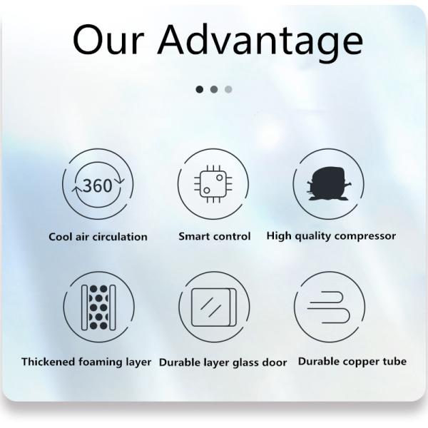 Arsenbo Antiwear Double Door Glass Fridge , Electric Supermarket Display Fridges