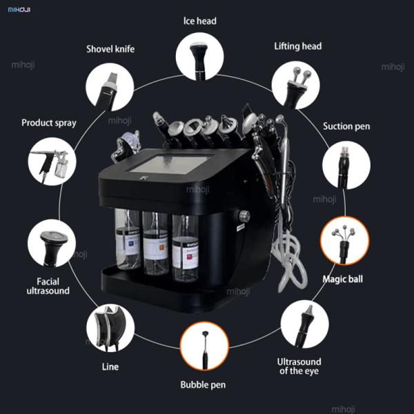 10 in 1 Facial Care Oxygen Jet Peel Firming Dermabrasion Machine Hydra Facial Bubble Skin Beauty Machine
