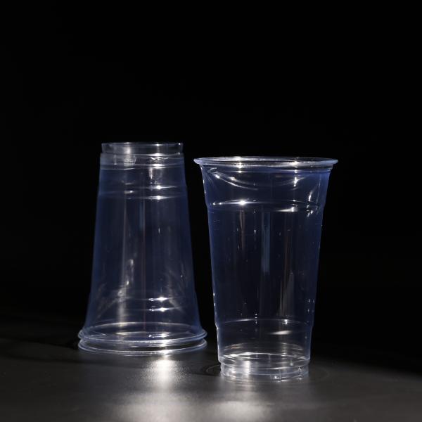 Stackable Clear PET Disposable Cup 30oz Capacity Custom Logo For Cold Beverages