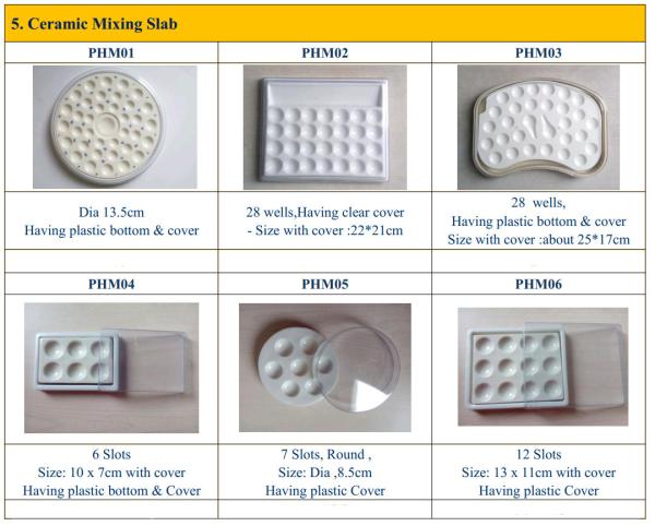 Porcelain Mixing Use Dental Lab Supplies , 28 Slots Ceramic Mixing Slab