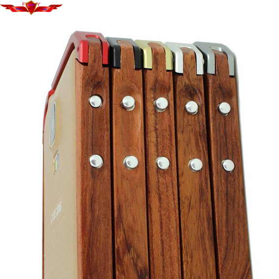 Hot Selling Aluminum+Wood Bumper For Samsung Galaxy S5 Multi Color 100% Perfect Fit