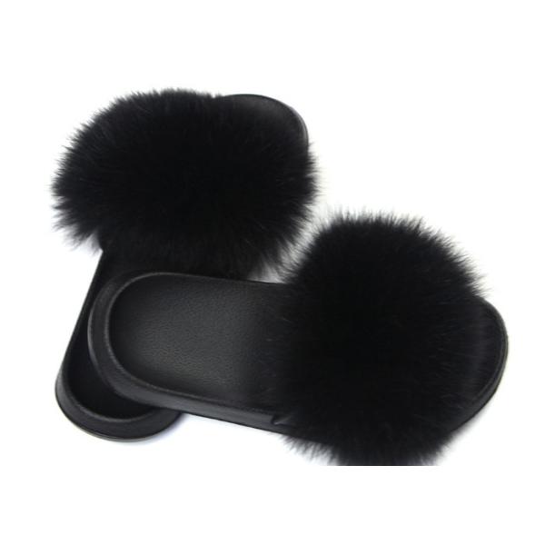 Resbalón anti de Fox de las señoras de los deslizadores lujosos auténticos de la piel cómodo para el invierno del otoño