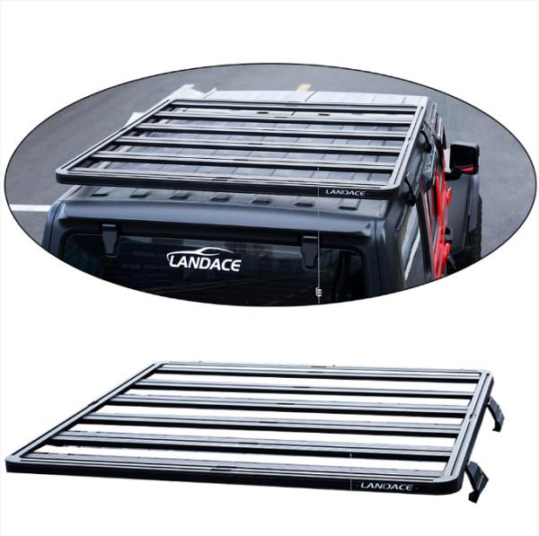 Aluminium Roof Rack for Jeep Wrangler Laser Cutting Process UV Stable Powder Coating